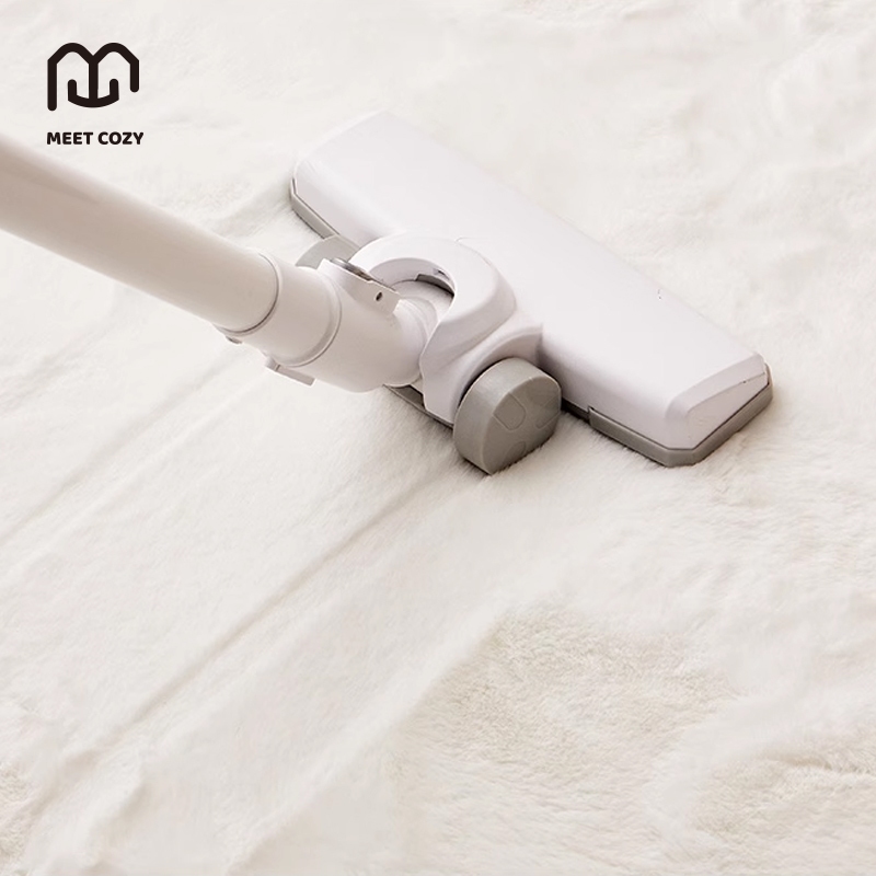 MEET COZY พรมปูพื้น วงรี/Oval ขนนุ่ม ผ้าขนกระต่ายเทียม พรมปูพื้นห้อ ที่สุดแห่งความนุ่ม carpet # 1 DE-July