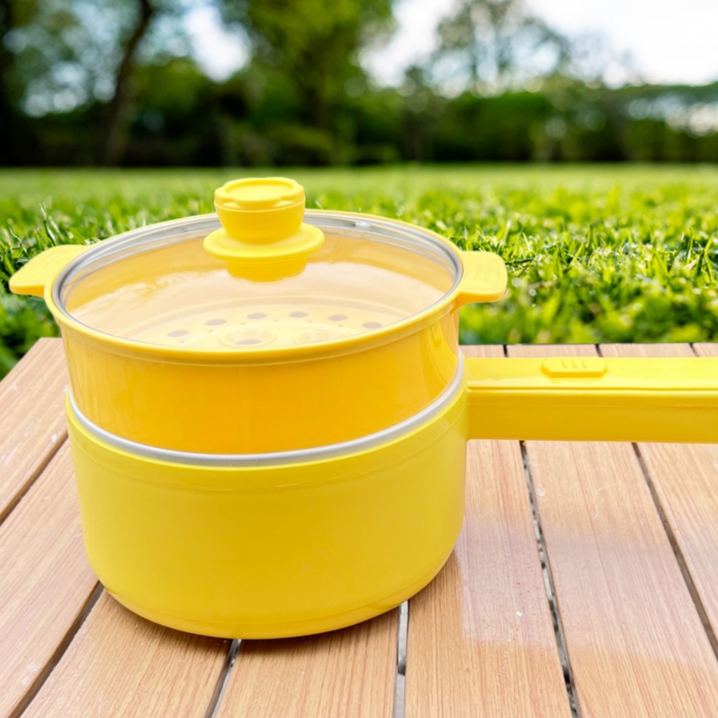 หม้อไฟฟ้า Lucky Green หม้อไฟฟ้า 2L หม้อไฟฟ้าเอกประสงค์ ขนาดพกพาสะดวก