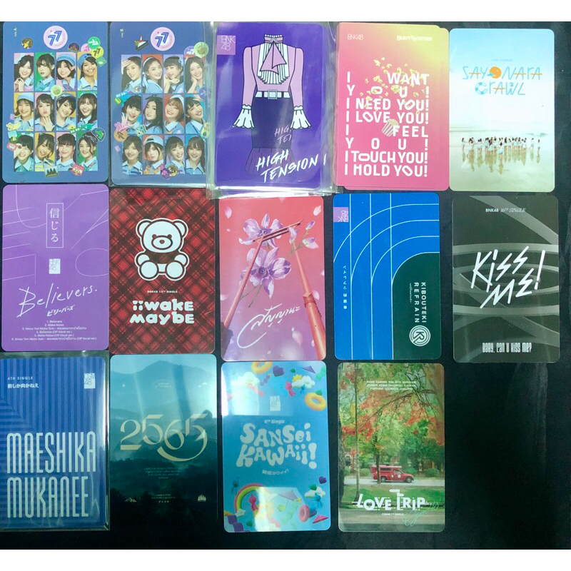 BNK48 CGM48 Music Card ยังไม่ขูด Maeshika Mukanee 2565 Sansei Kawaii Sayonara Crawl Believers Iiwake Maybe สัญญานะ