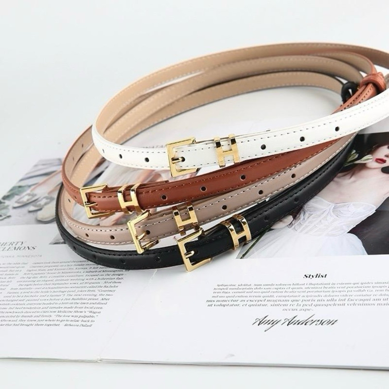 เข็มขัดผู้หญิงหนัง PU ใส่แมชกับอะไรก็สวย เข็มขัดสตรี - BSR C.