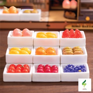 โมเดลเรซิ่น ผลไม้ในถาด สำหรับตกแต่งบ้าน ตกแต่งสวนถาด ตกแต่งห…