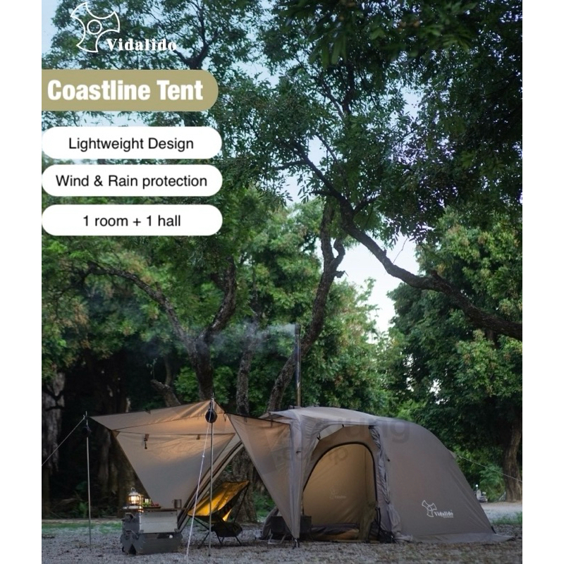 Vidalido Coastline Ultralight Tent เต็นท์ 2room  น้ำหนักเบา กางง่าย ขนาดจัดเก็บเล็ก