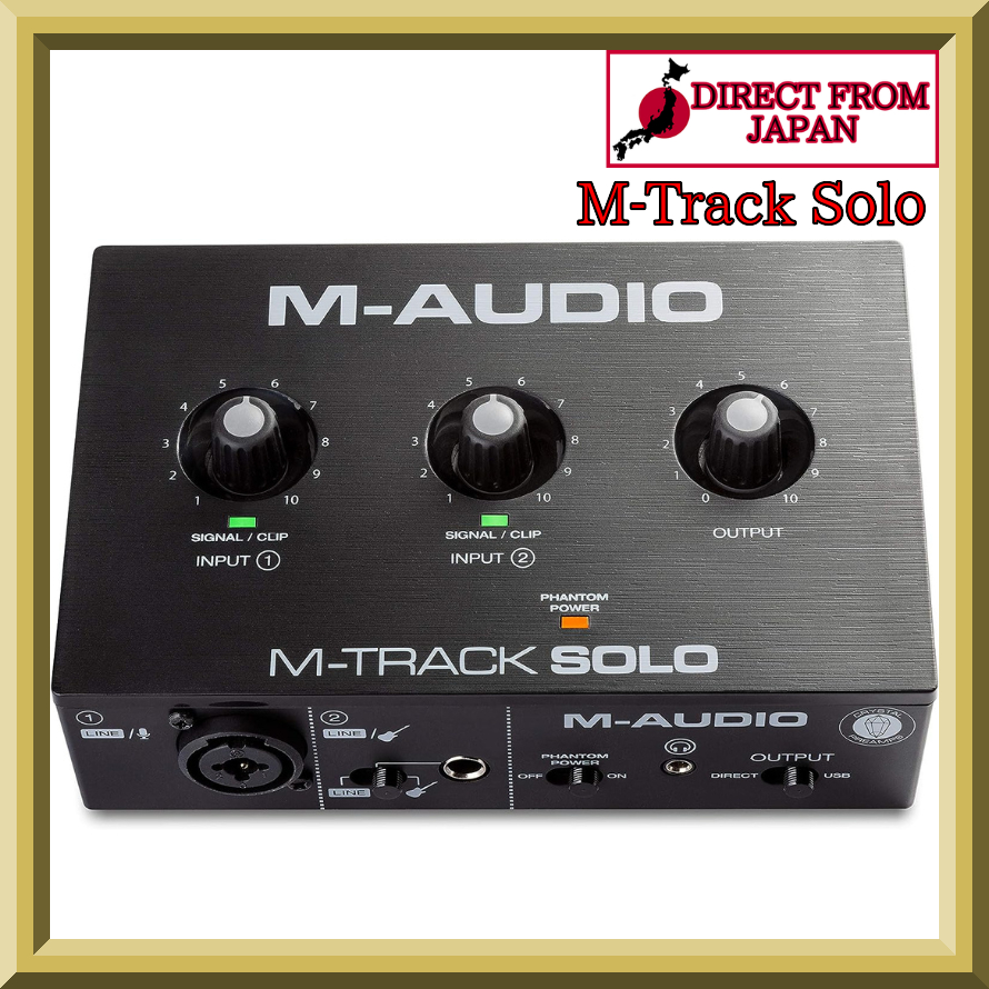 M-audio อินเทอร์เฟซเสียง USB พร้อมซอฟต์แวร์การผลิตเพลง Mac Win Home Recording M-Track Solo
