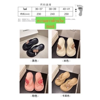 พร้อมส่ง รองเท้าแตะหูหนีบ คุณภาพดีมาก วัสดุEVAเกรดA ส้นสูงแบบหนา5.5CM ดีไซน์ใหม่น่ารัก #2001