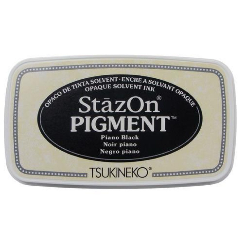 หมึกญี่ปุ่น StazOn Pigment ทึบแสง สีดำ (หมึกอเนกประสงค์ ผ้า โลหะ พลาสติก ถุงแก้ว ไม้ หนัง กระดาษ)