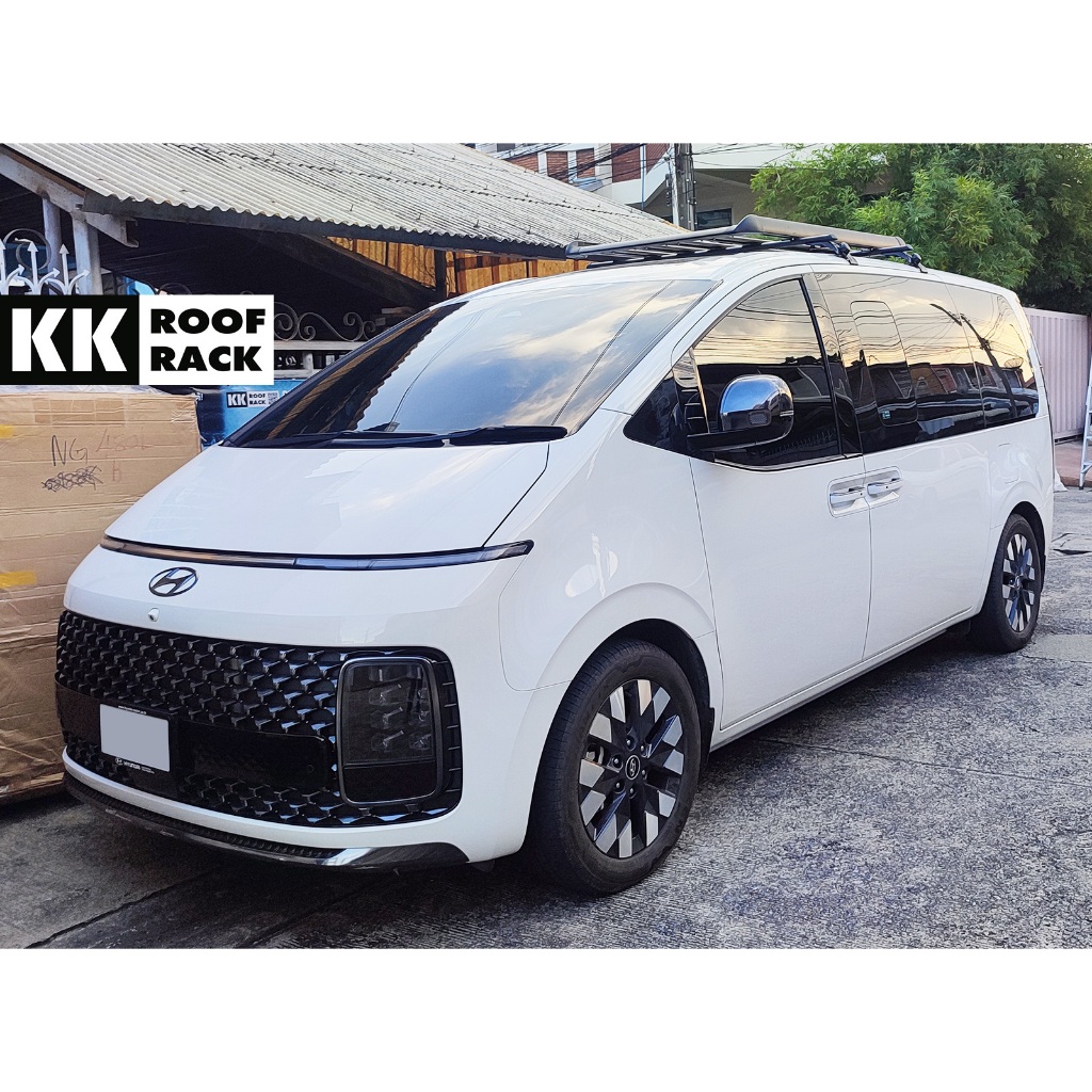 แร็คหลังคา พร้อมถาดอลูมิเนียม สำหรับ Hyundai Staria ของใหม่ ไม่เจาะหลังคา