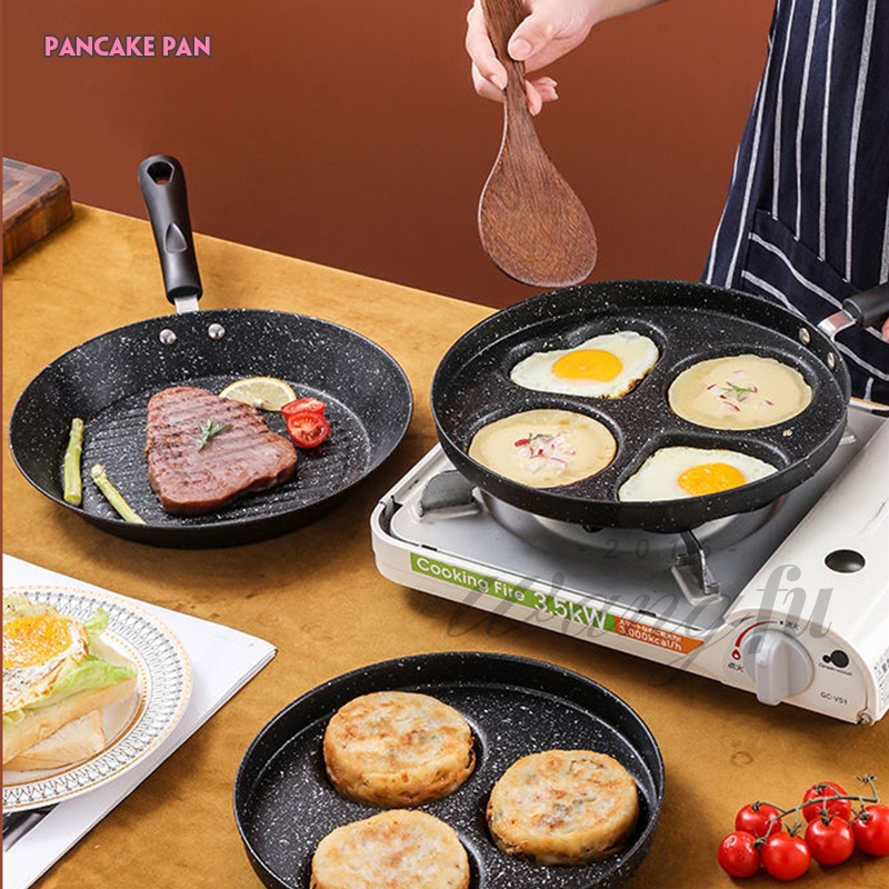 กระทะทอดไข่ กระทะทอดไข่ดาว Non-StickPans รูปหัวใจ 4 หลุม ทอดง่าย ไม่ติดกระทะ สะดวก B0142
