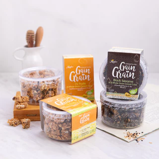 เกรนเกรน ธัญพืชโฮลเกรนผสมผลไม้รวม 15 ชนิด หวานน้อย (กระปุก) ซองเดอร์ Xongdur Cereal Snacks [301-001]