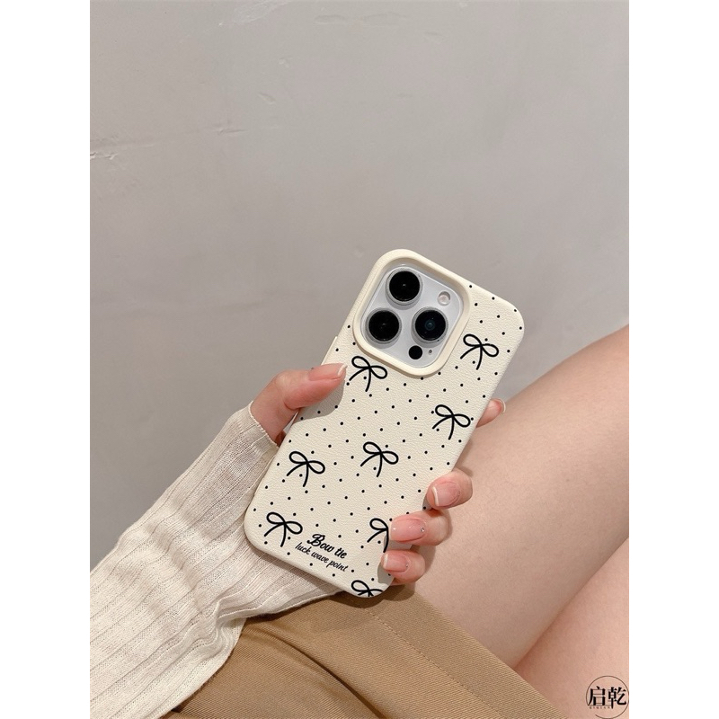 เคส สำหรับ ไอโฟน สินค้าพร้อมส่งจากไทย สำหรับ Iphone หนังโบว์ TPU-R1849