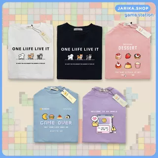 Jarikashop - เสื้อยืดลาย Game Station ( งานป้าย.. Jarika ) ( จ192 )