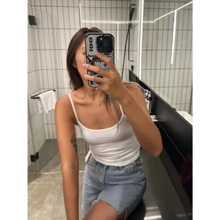 ⚡Gi Basic Tank Top⚡ ครอปสายเดี่ยว กล้ามสายฝอ_Gioia.991 ( #gii519 )