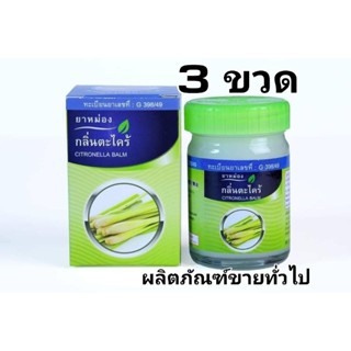 หม่องตะไคร้ 50 กรัม สมุนไพรคงคา แพ็ค 3 ขวด