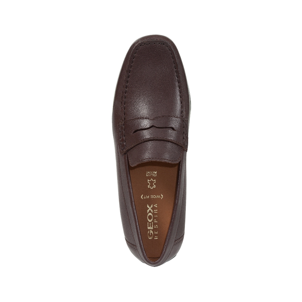 GEOX รองเท้าหนังผู้ชาย รุ่น U KOSMOPOLIS +GRIP W A - DARK BROWN SS24 (U35E5AC6006M_S4BRXX)