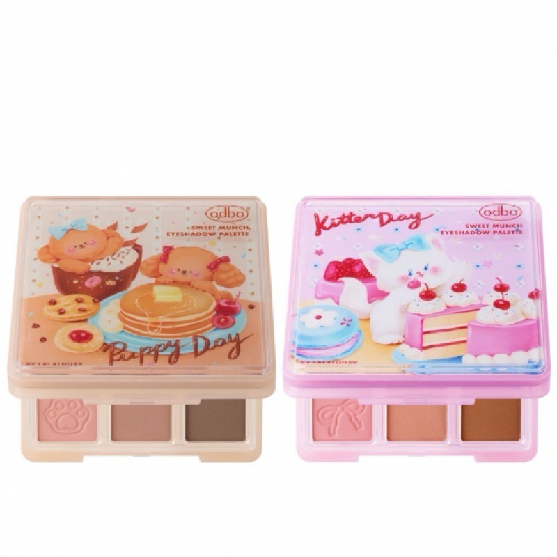(แท้+สั่งในVideoลดสูงสุด100) ODBO SWEET MUNCH EYESHADOW PALETTE โอดีบีโอ สวีท มันช์ อายแชโดว์ พาเลท 9 g