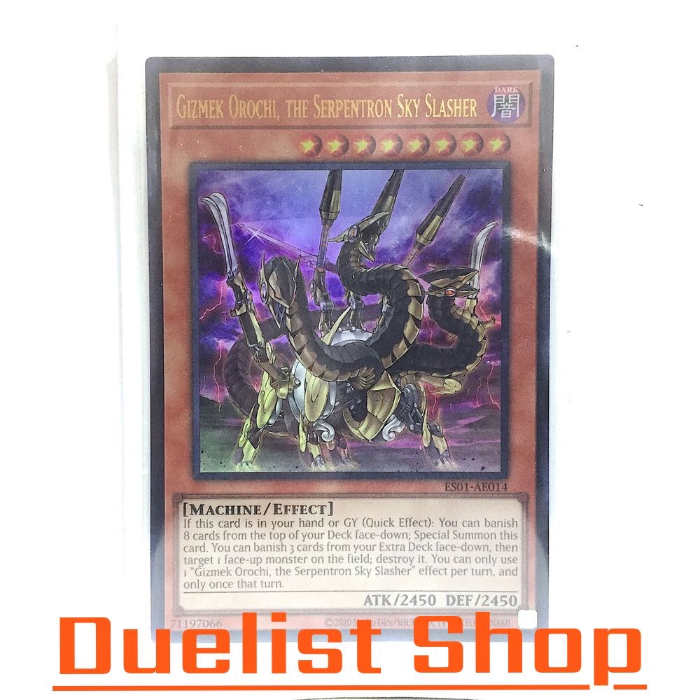 Gizmek Orochi, the Serpentron Sky Slasher (UR) Monster Dark Level8 [Machine/Effect] ชุด ES01-AE014 ก