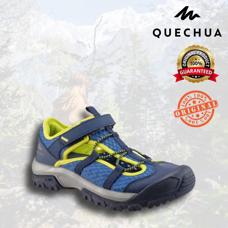 รองเท้าเดินป่ารัดส้นสำหรับเด็ก รุ่น MH150 (สีน้ำเงิน) QUECHUA