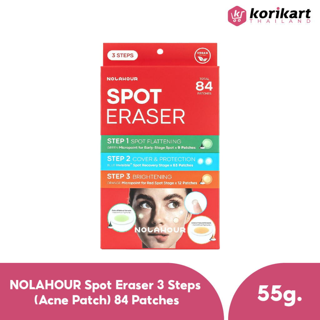 แผ่นแปะสิว NOLAHOUR Spot Eraser 3 Steps (Acne Patch) 84 Patches