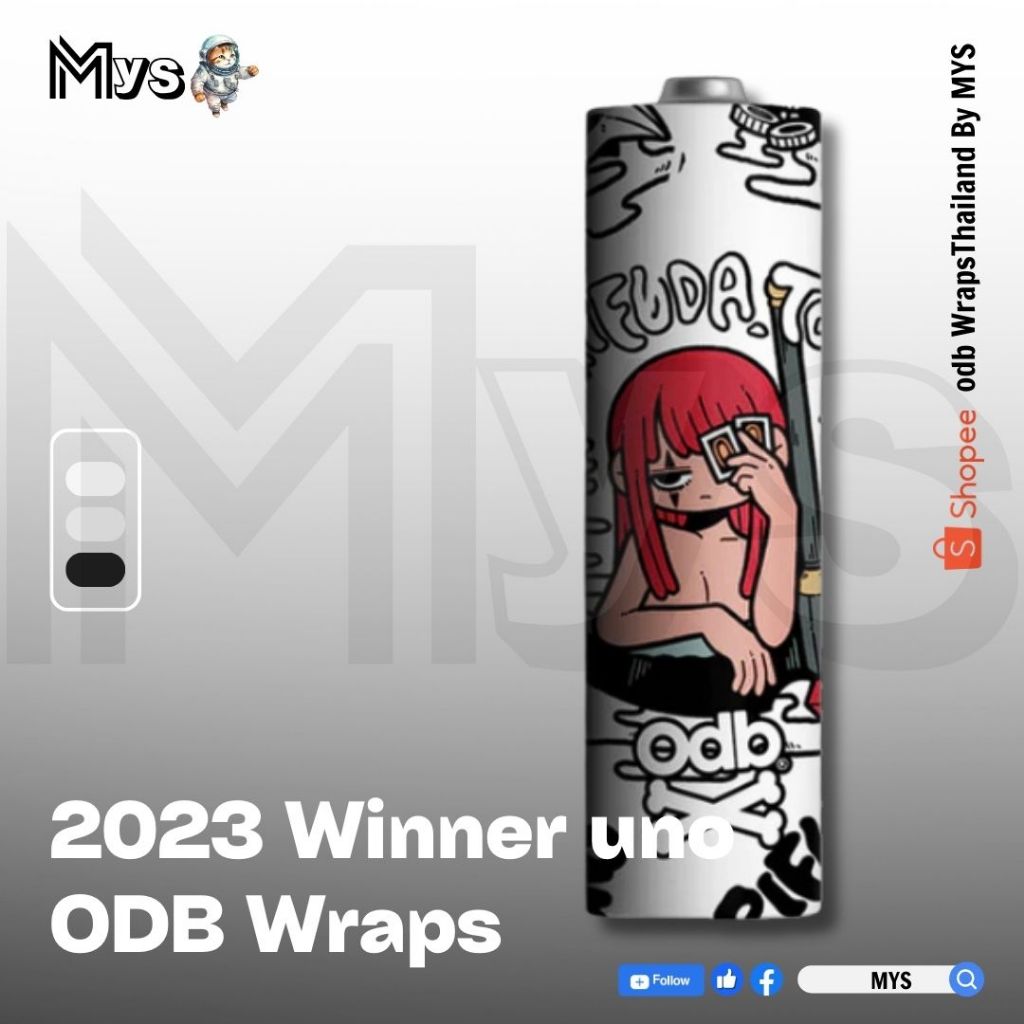 ปลอกถ่าน 18650 2023 Winner uno ODB Wraps แท้100%