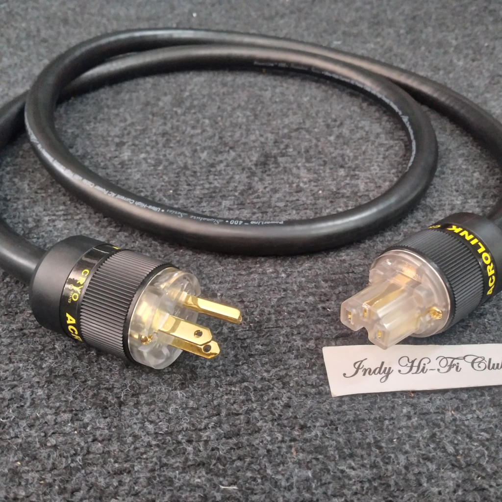 แบบไม่หุ้มตาข่าย สายไฟ Monster Cable  PowerLine 400 Signature Series หัวท้าย Acrolink cryo