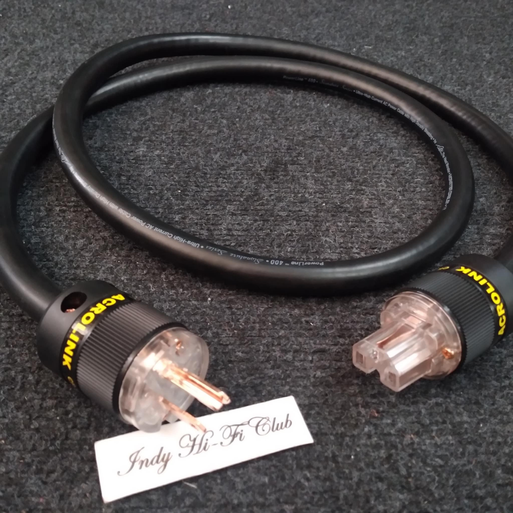 แบบไม่หุ้มตาข่าย สายไฟ Monster Cable  PowerLine 400 Signature Series หัวท้าย Acrolink cryo