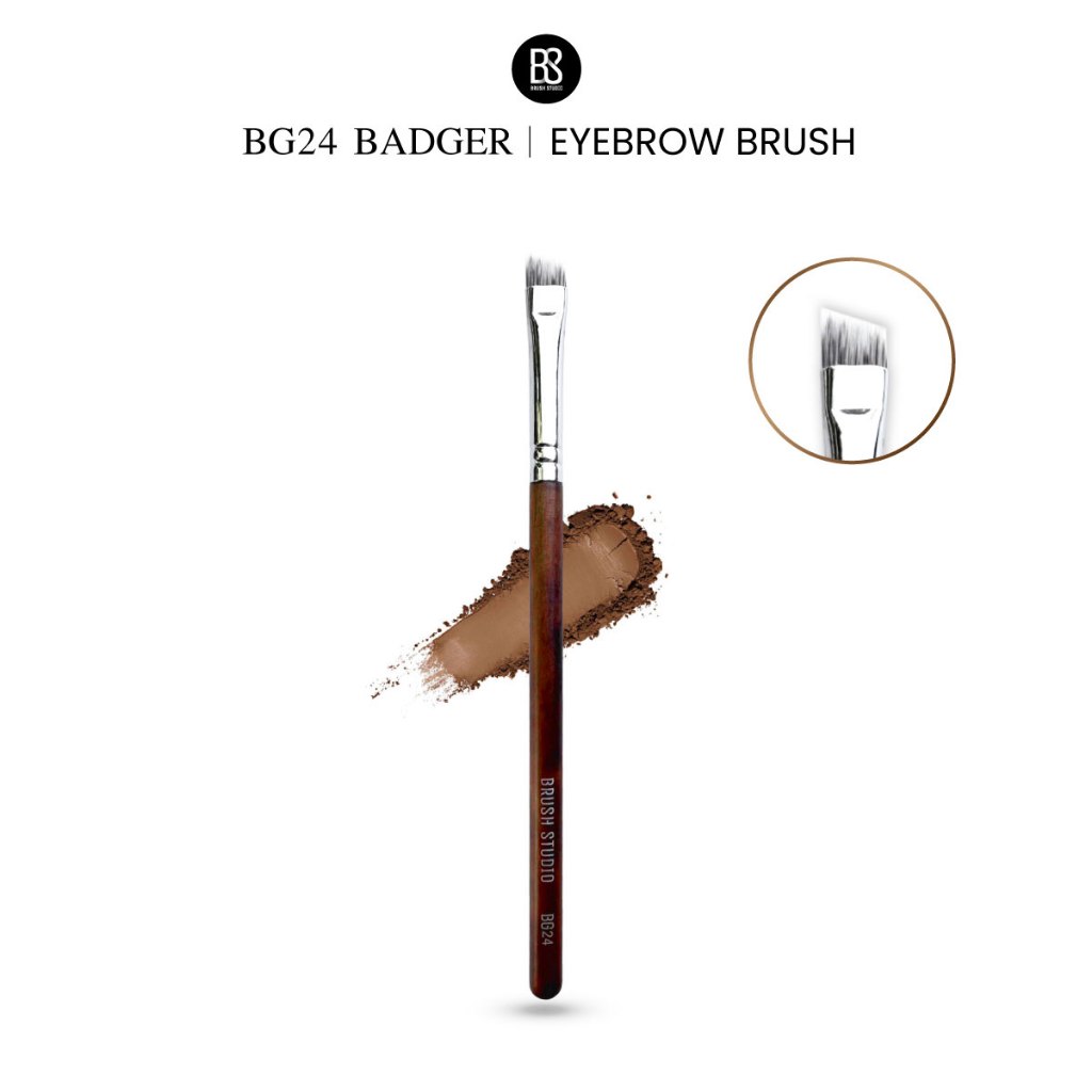 BRUSH STUDIO BG24 Badger Eyebrow Brush : แปรงเขียนคิ้วขนแบดเจอร์