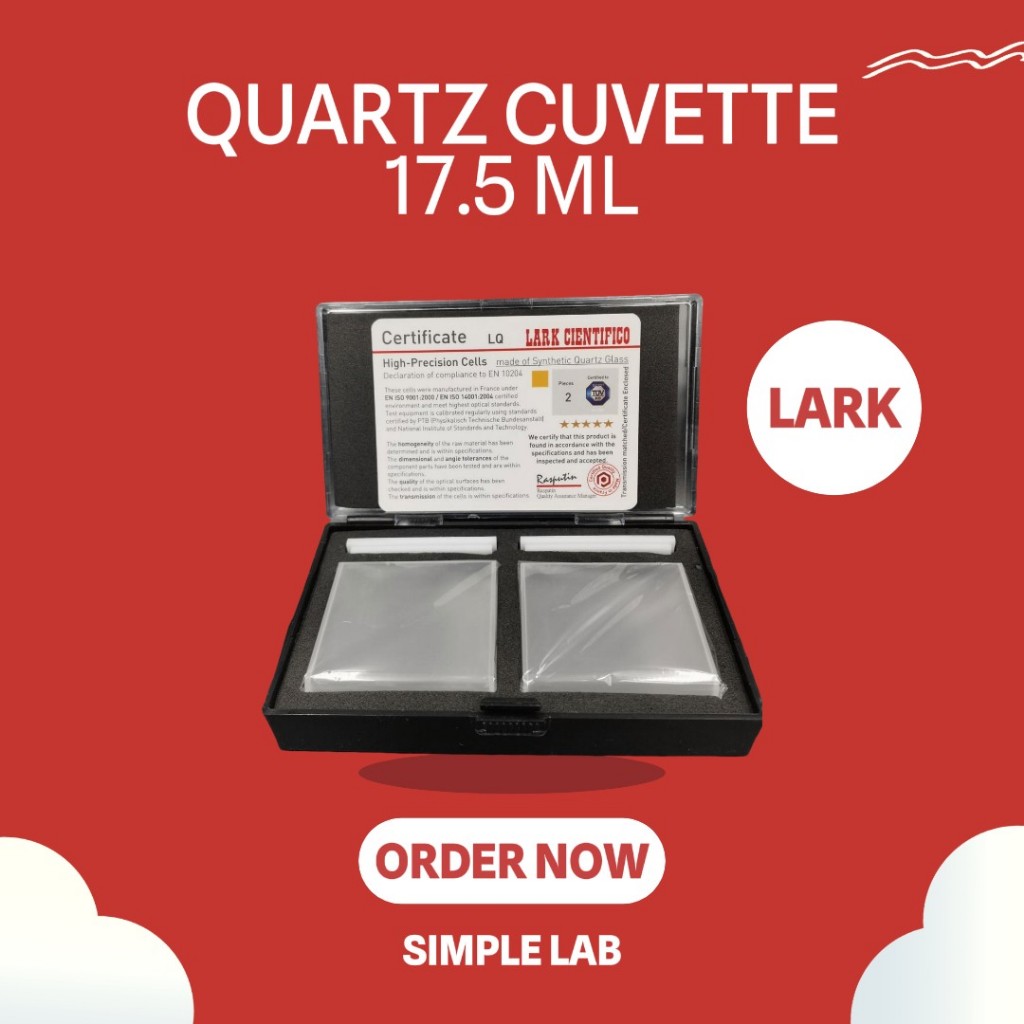 Lark Quartz Cuvette 17.5 ml, with lid, 2 pcs/box (คิวเวท ควอร์ต)