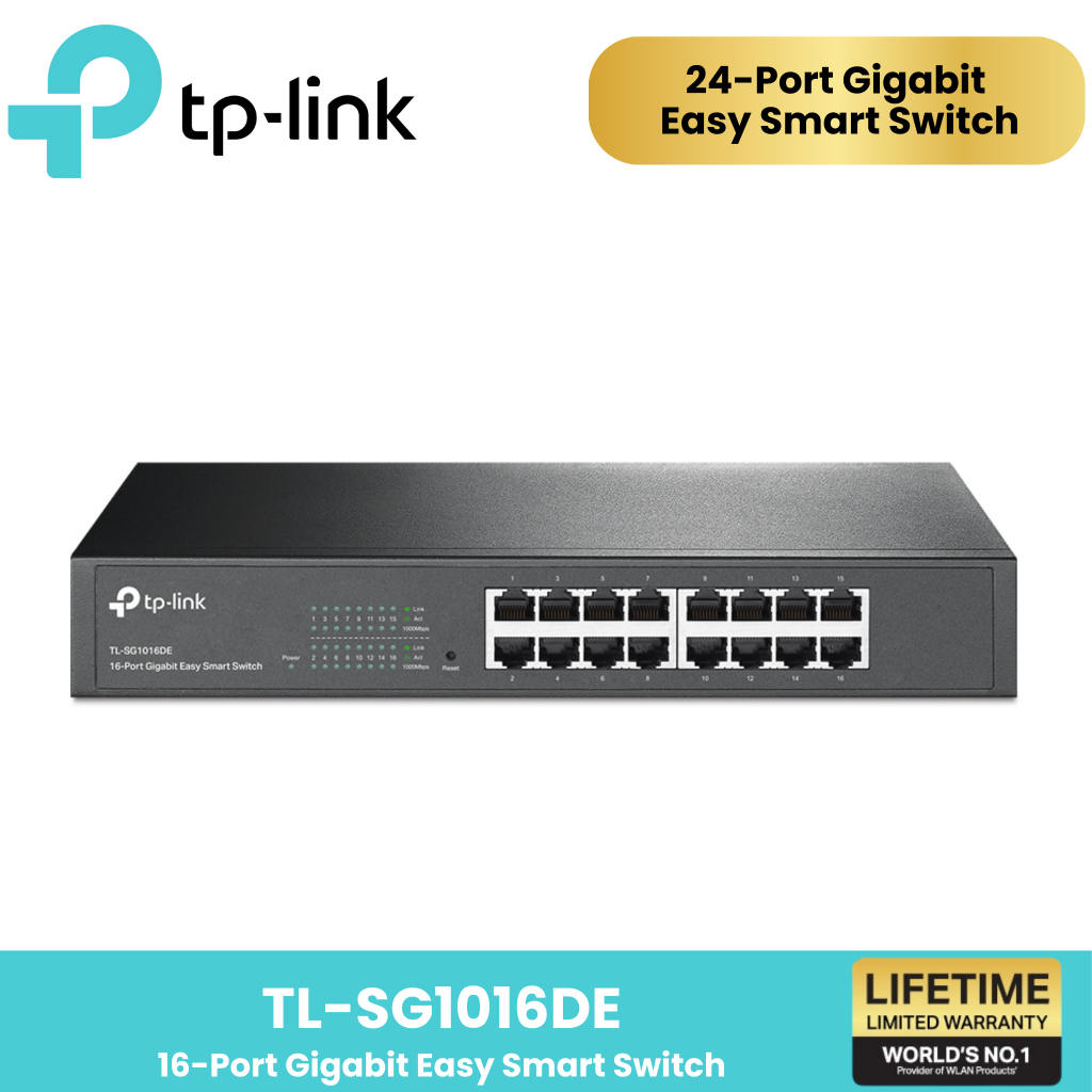 Easy Smart Switch TP-Link SG1016DE 16-Port Gigabit Easy Smart Switch