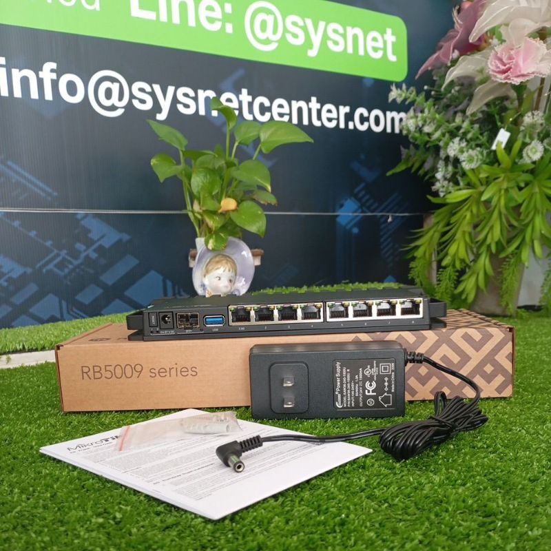 Mikrotik RB5009UG+S+IN CPU Quad-core ARMv8 1.4 GHz 7 Port Gigabit, 1 Port 2.5G *ออกใบกำกับภาษีได้*