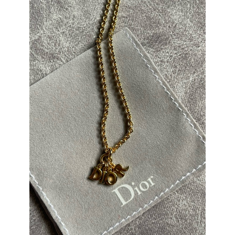 Dior necklace vintage สร้อยคอดิออร์วินเทจแท้ พร้อมถุงผ้า