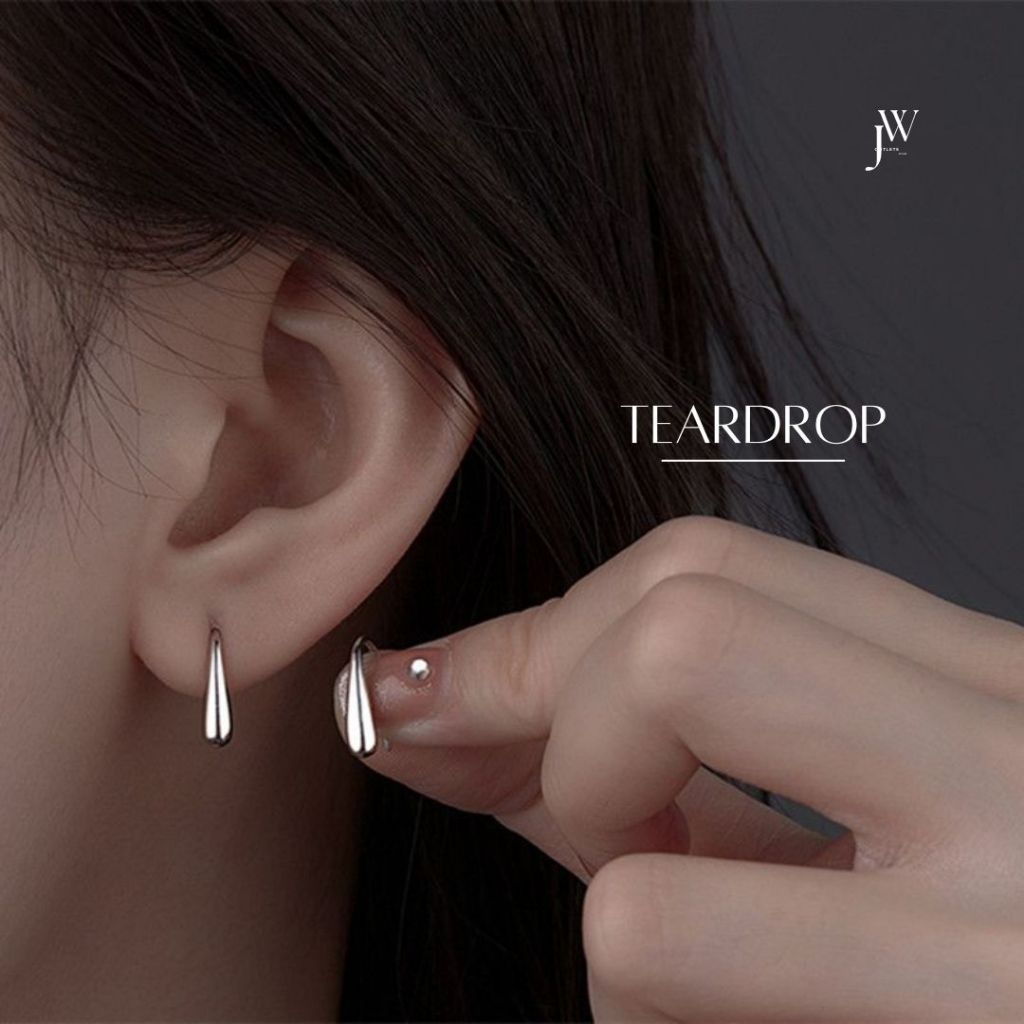 OUTLETSล้างสต็อกจากโรงงานตรง ต่างหู Teardrop ตุ้มหูแฟชั่น ต่างหูสไตล์มินิมอล Valentine ของขวัญ
