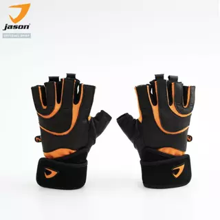 [NEW] JASON X-Fuel II - เจสัน ถุงมือยกน้ำหนัก หนังแท้ SBR หนา 5มม. (10JS00216)