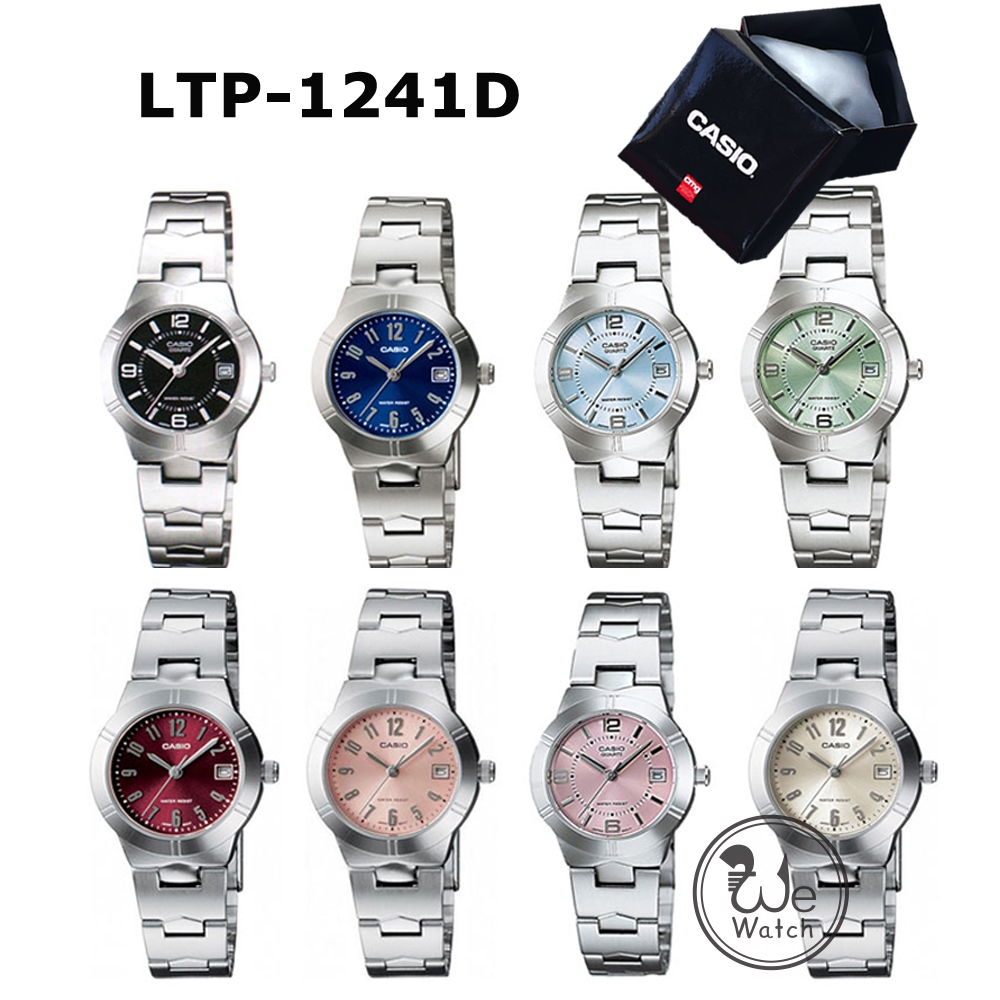 !!ประกัน1ปีและกล่อง CMG!! CASIO รุ่น LTP-1241D นาฬิกาผู้หญิง สายสแตนเลส LTP1241 LTP-1241 LTP1241D