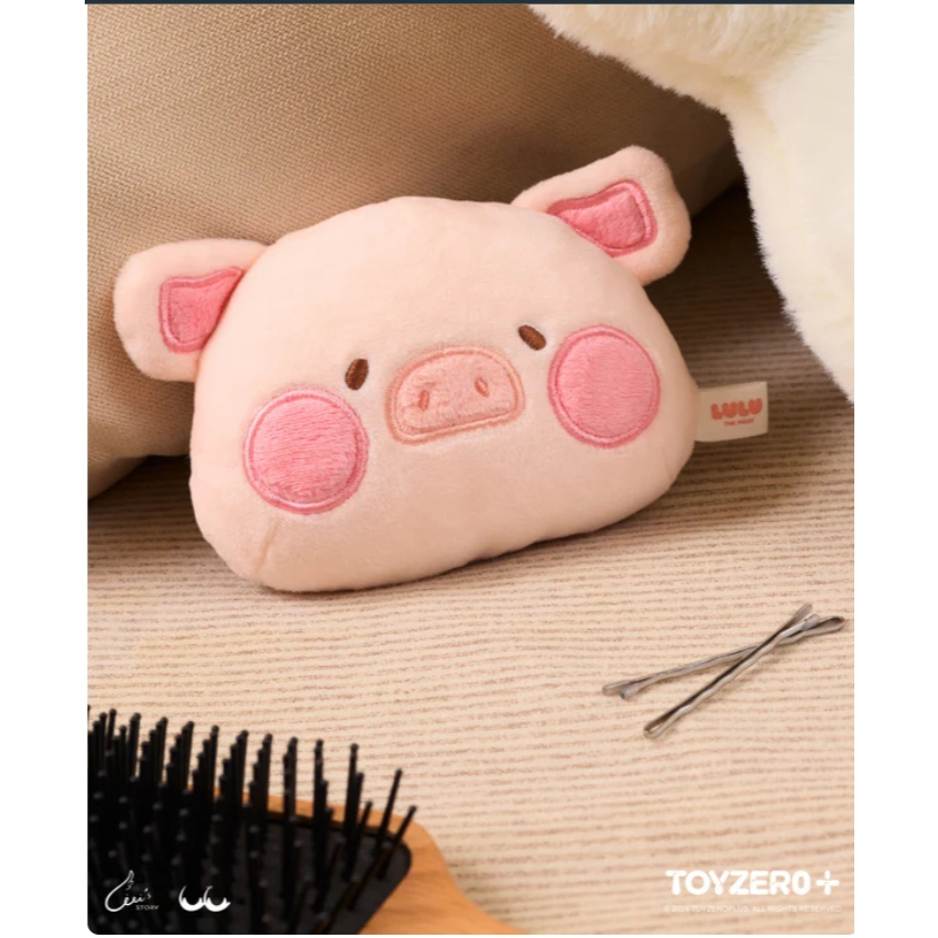 พวงกุญแจ ตุ๊กตาหมู มีกระจก ด้านหลัง LuLu the Piggy Generic - Plush Mirror Keychain ของแท้พร้อมส่ง