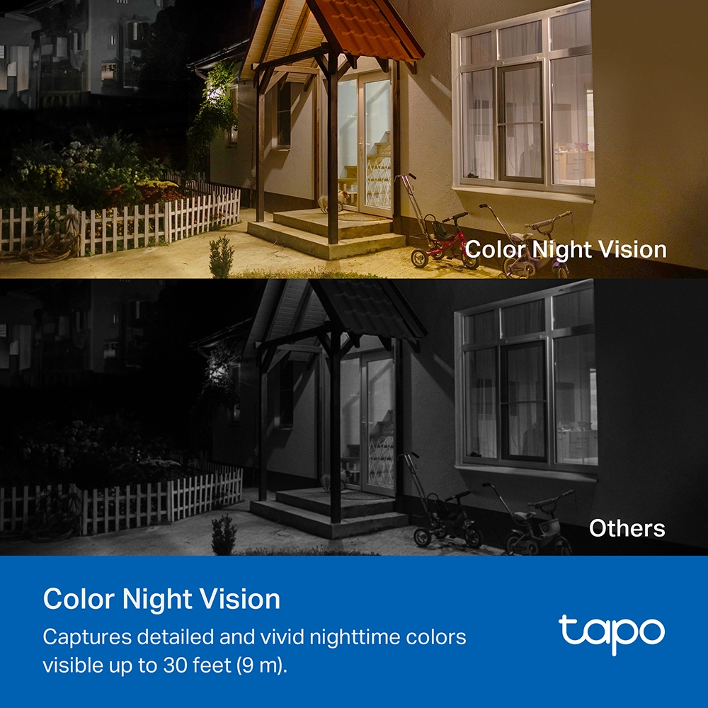 TP-Link ชุดกล้องวงจรปิดพร้อมแผงโซล่าเซลล์ ภาพสีกลางคืน พูดคุยโต้ตอบได้ รุ่น Tapo C410 KIT