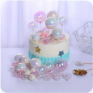 Baker Tree บอลใส บอลชมพู บอลขาวมุก แต่งเค้ก ขนาด 3-6 cm.