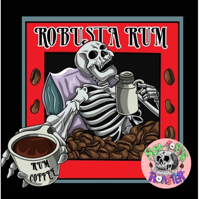 เมล็ดกาแฟคั่วกลางเข้ม Rum Robusta ขนาด 200กรัม