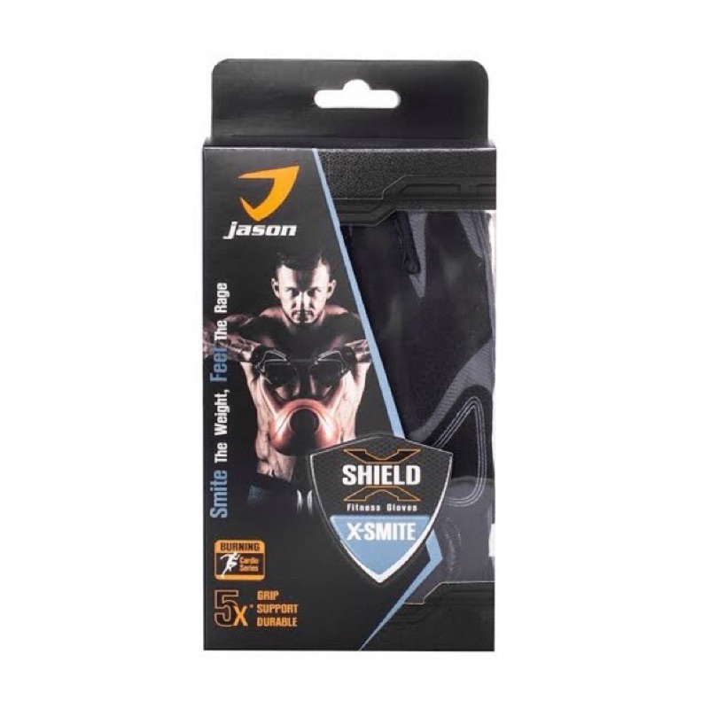 Clearance Sale  Jason เจสัน ถุงมือฟิตเนส หนังสังเคราะห์ รุ่น X-Smite (X-Shield) ไซส์M (ลิขสิทธิ์แท้แ