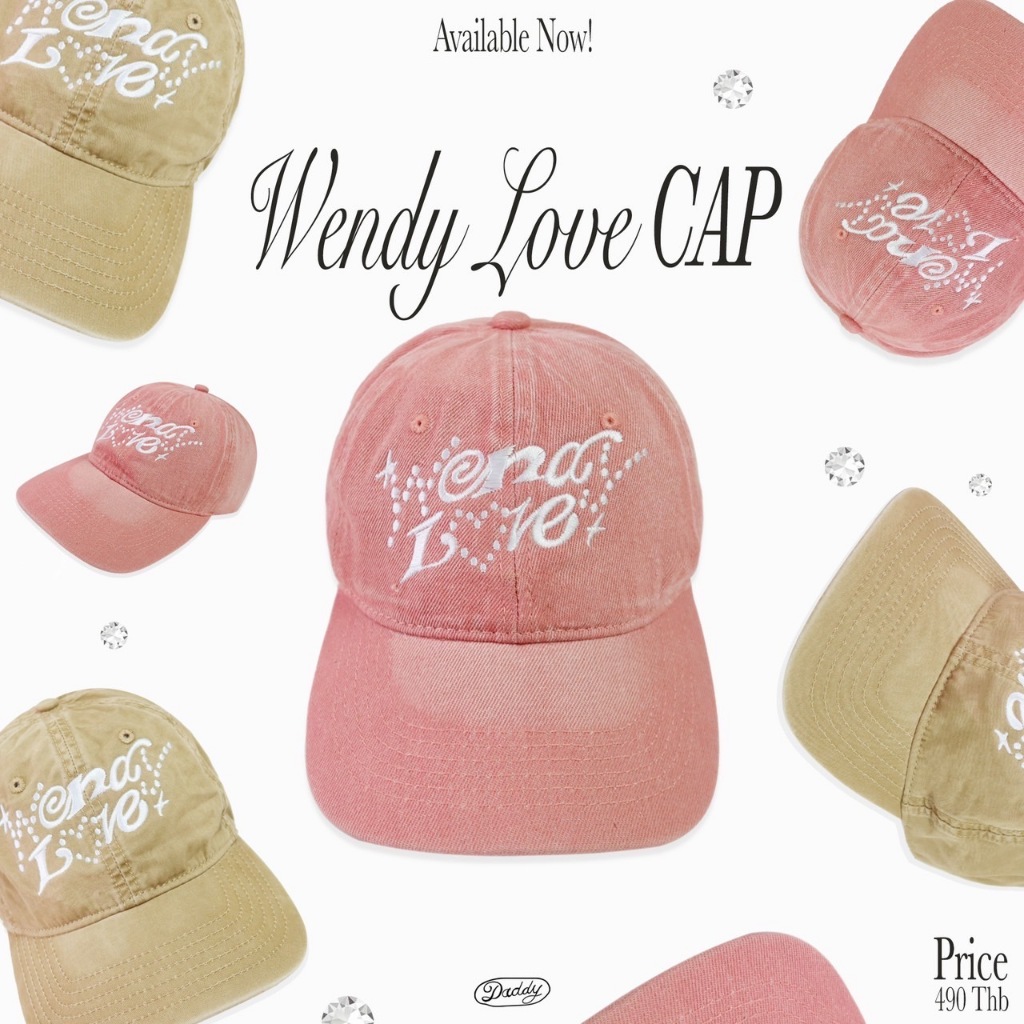 DADDY | Wendy Love Cap หมวกแก๊ป ปักลาย wendy love สุดน่ารัก