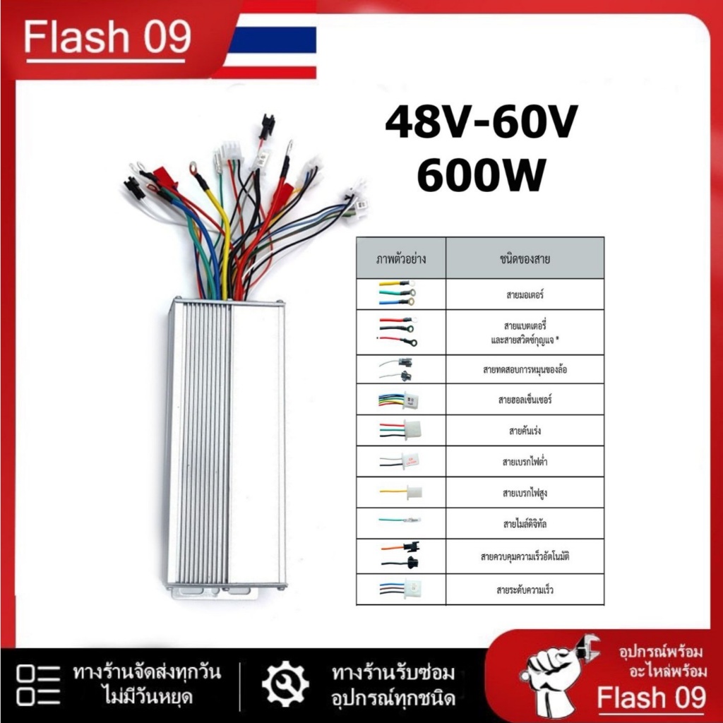 กล่องรถไฟฟ้า (48-64V) 600W พร้อมคู่มือ // T