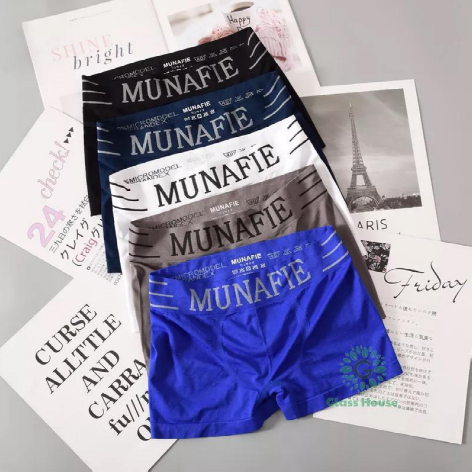 MUNAFIE พร้อมส่งจากไทย Boxerชาย ผ้านิ่มใส่สบาย ไม่อึดอัด ไม่มีถุงซิป
