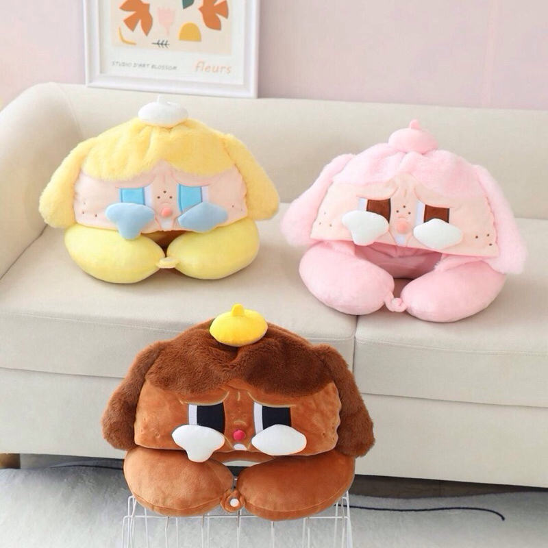 หมอนรองคอแบบมีฮูดลายการ์ตูนสุดน่ารักกกก