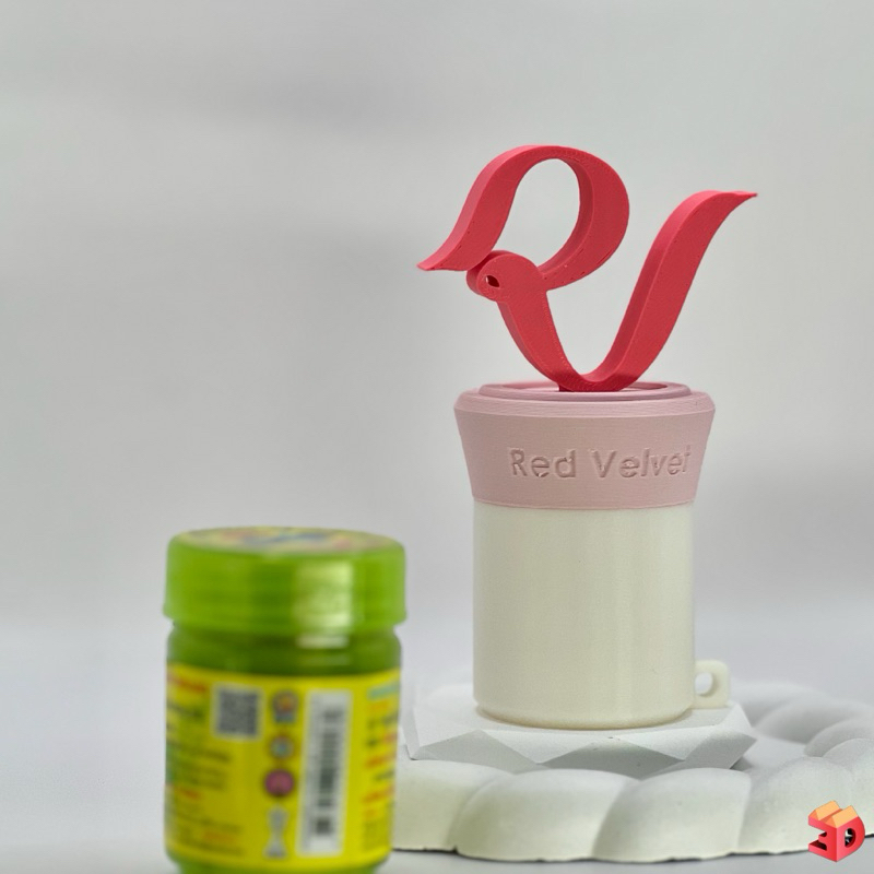 เคสยาดม Red Velvet ชุดแต่งยาดมหงษ์ไทย งาน3Dprint ผิวเส้น สำหรับยาดมหงษ์ไทยขนาดขนาดเล็ก