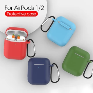 เคสซิลิโคน For AirPods 2 1 กรณี For Apple AirPods 2 1st 2nd Generation เคสหูฟังป้องกัน หูฟัง เอียร์บัด