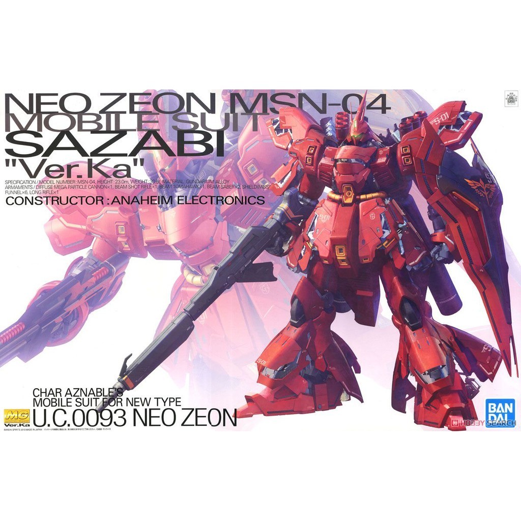 [พร้อมส่ง] MG 1/100 MSN-04 Sazabi "Ver.KA" BANDAI