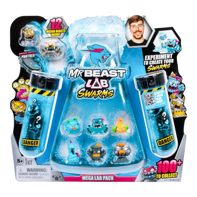 (ของแท้100%) MrBeast Swarms Mega Lab 12 Pk Tuff Top - Experiment by Adding Water