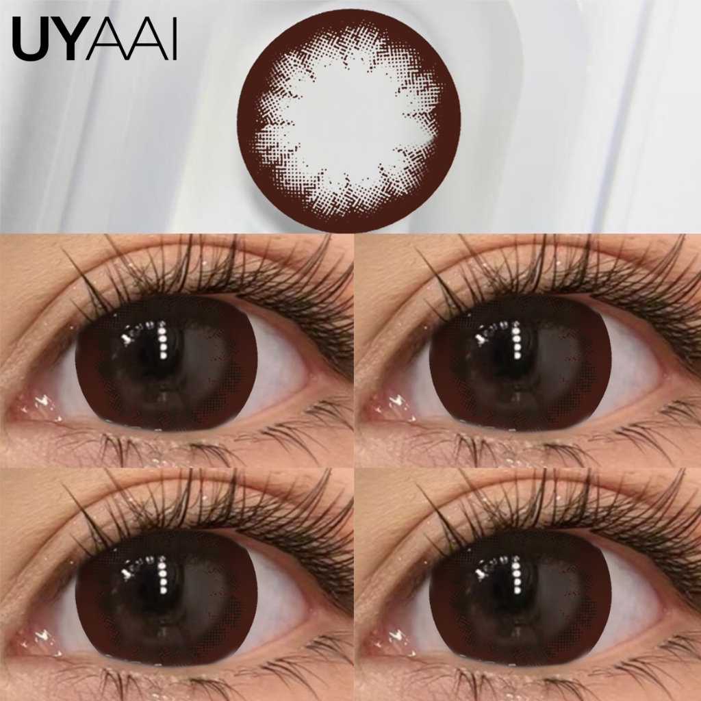 คอนแทคเลนส์ UYAAI 【0.00~-6.00】 1 คู่คอนแทคเลนส์สี Big Eye รายเดือน 14.5 มม ชุดคอนแทคเลนส์ รายเดือน