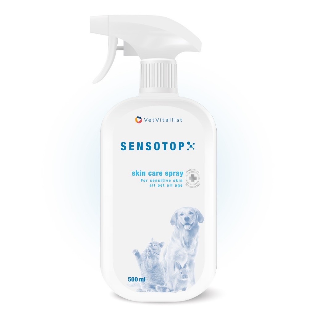 Sensotop spray ขนาด 500 ml สำหรับพ่นผิวหนังสัตว์เลี้ยง โรคผิวหนังติดเชื้อ