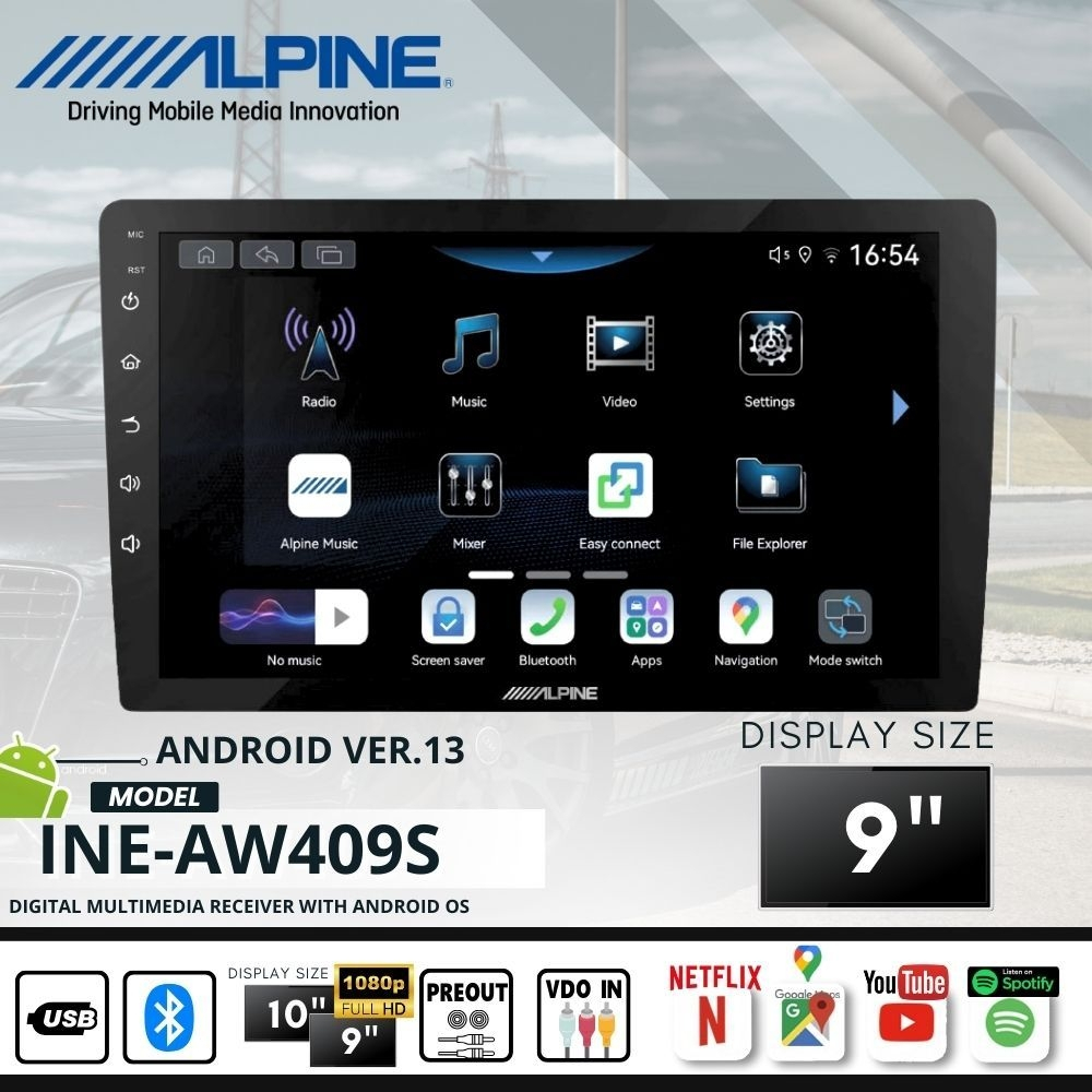 ของแท้!!! จอแอนดรอยด์ 9นิ้ว ALPINE-INE-AW409S แถมFREEกล้องถอยหลัง