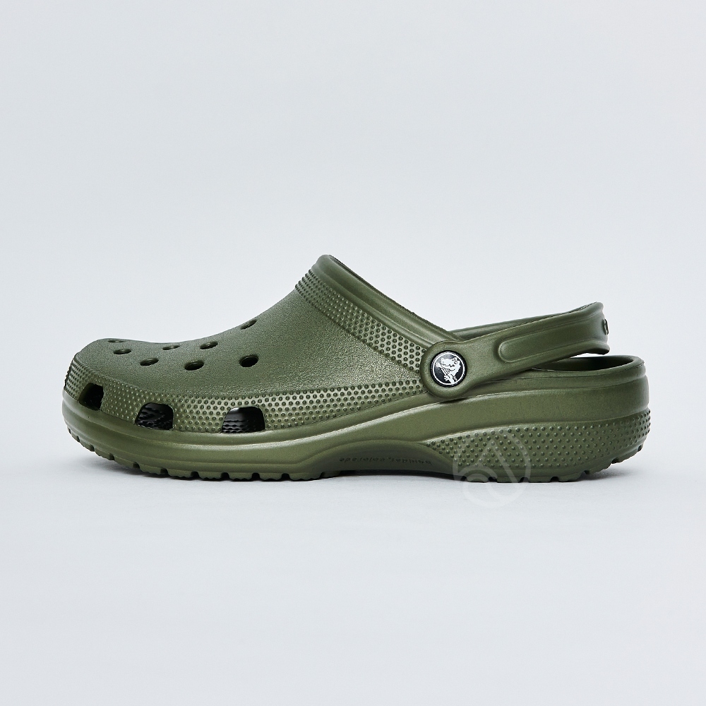 Crocs Classic Agr Classic Clog อุดตันสีเขียวทหารสำหรับผู้ชายและผู้หญิงรองเท้าแตะ Crocs 10001309