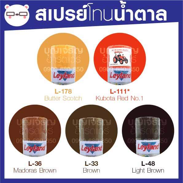 สีสเปรย์ เลย์แลนด์ / Leylanad โทนสี น้ำตาล  / เฉดสี น้ำตาล  (เลแลน/layland)